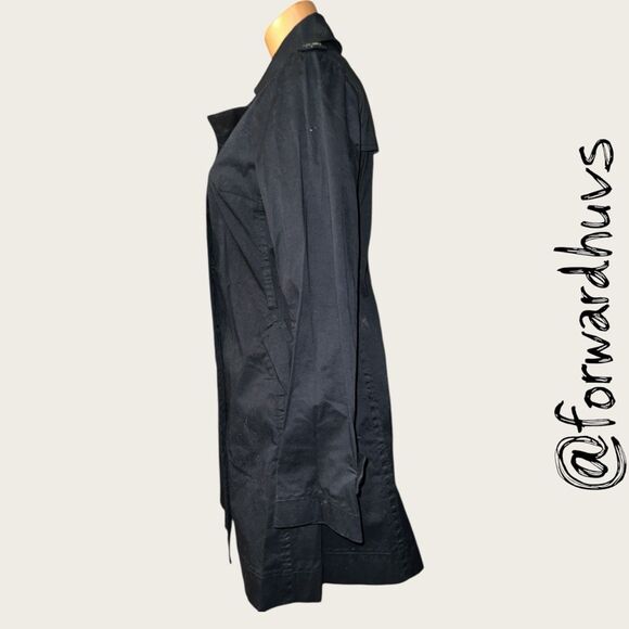 Candies Black Dress Coat -NO Belt - Approximate Size 10 - Measurements - Picture 5 of 9